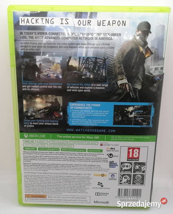 Gra Watch Dogs Xbox 360 Gry na konsole Kultura i Rozrywka
