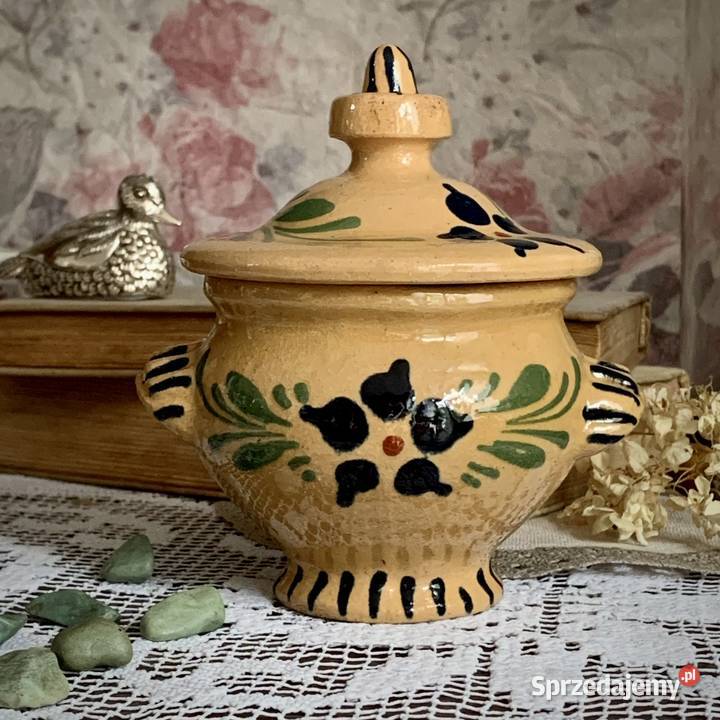 Cukiernica naczynie ceramika robiona ręcznie śląskie Myszków
