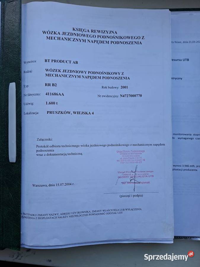 WÓZEK WIDŁOWY BT PRB215 Nadarzyn