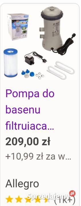 Pompa fitrująca do basenu Intex 18 m3skimmer