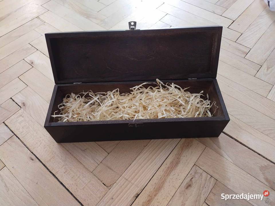 Skrzynka drewniana na alkohol Piotr urodziny Kraków sprzedam