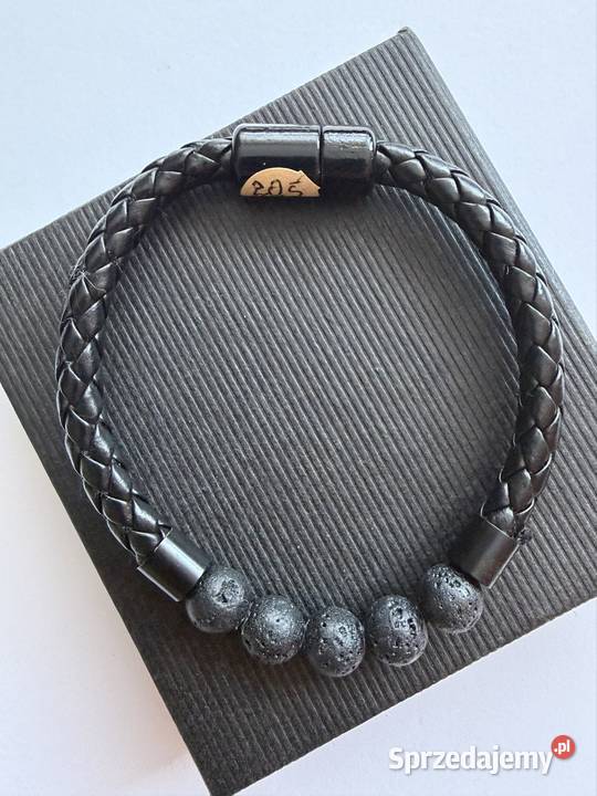 Bransoletka z kamieniami lawy