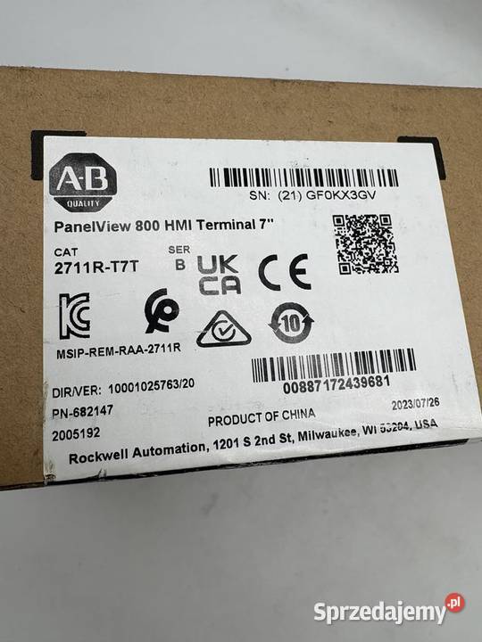 Allen Bradley 2711RT7T PanelView 800 HMI Panel Warszawa