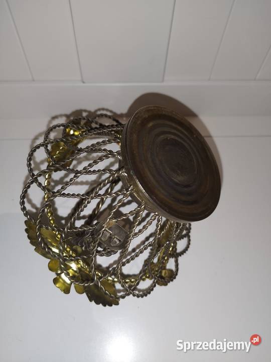 Stary koszyk metalowy na bibeloty koszyczek z wielokolorowy mazowieckie Warszawa