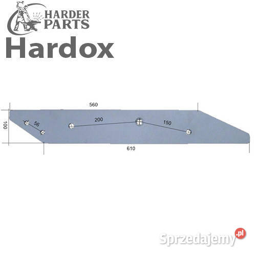 Płoza długa HARDOX do pługa UNIA grudziądz TUR Suwałki