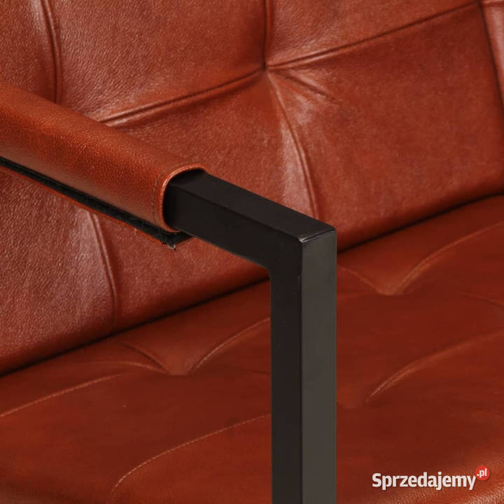Sofa 2osobowa brązowa naturalna skóra kozia mazowieckie Warszawa