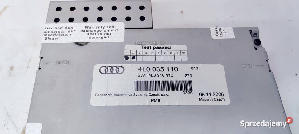 ZMIENIARKA CD AUDI Q7 4L 4L0035110 4L0910110 Sprzęt audio fabryczny Przystajń