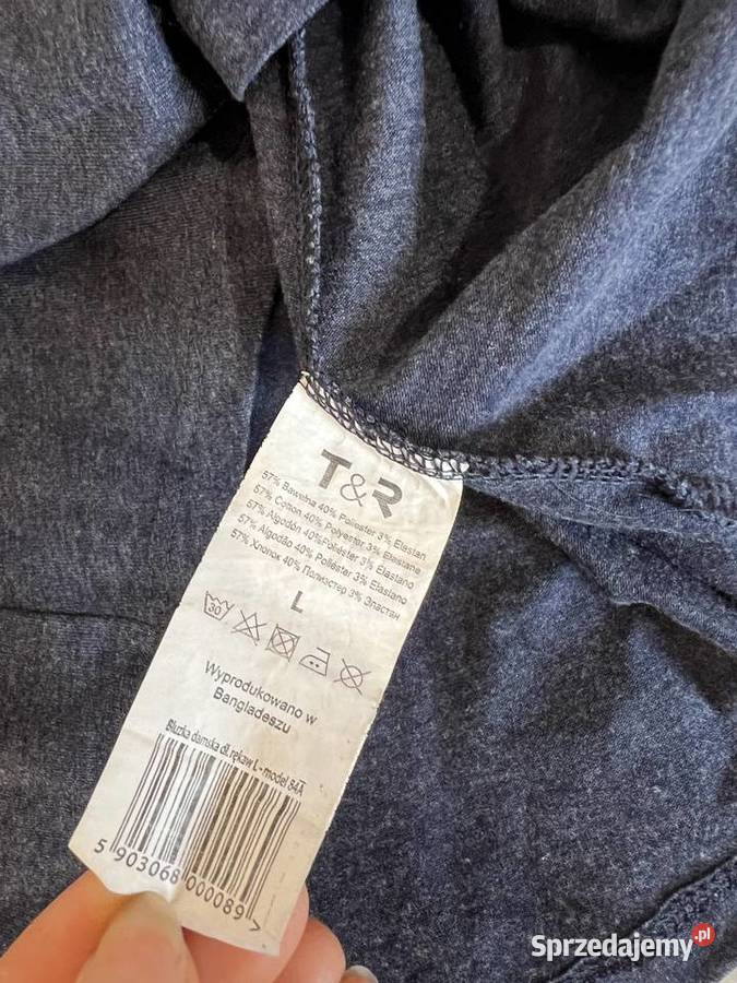 Bluzka koszulka longsleeve z długim rękawem niebieski Jasło