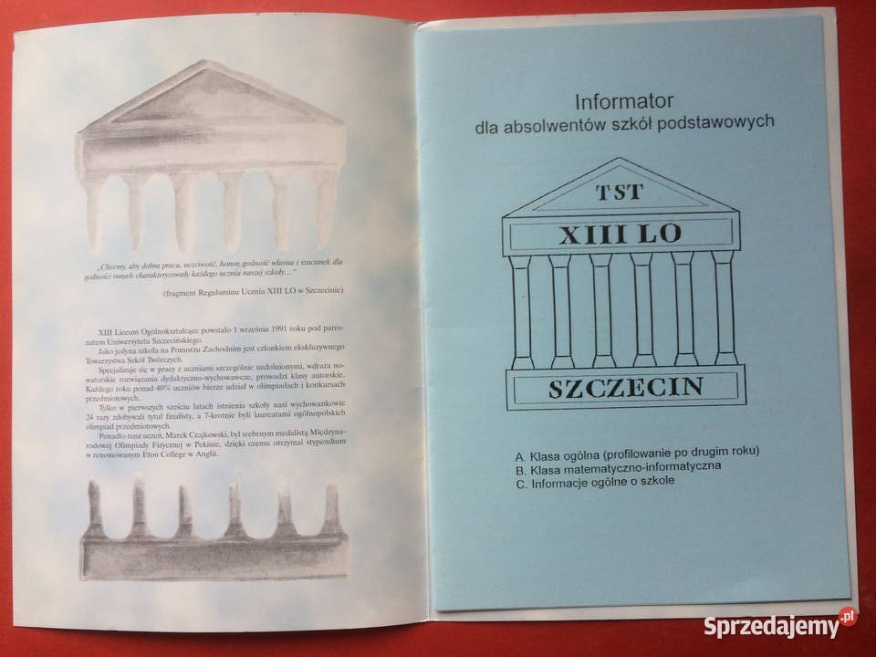 866 XIII LIceum Ogólnokształcące Szczecin sprzedam