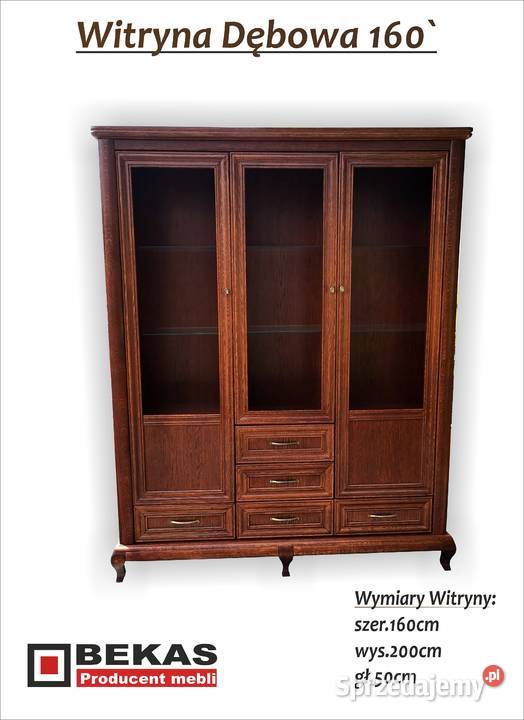 Stylowa Witryna 160 Lity Dąb Bekas Meble Pozostałe śląskie Czerwionka-Leszczyny sprzedam