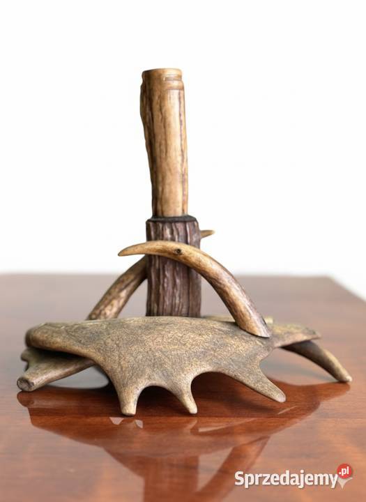 Stary świecznik z poroża Proszowice