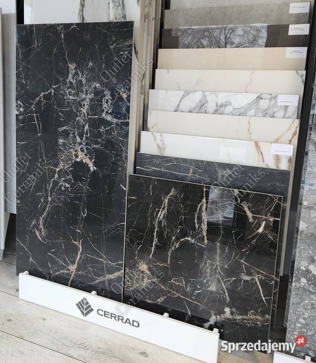 Płytki ścienne czarny marmur połysk 120x60 Radom