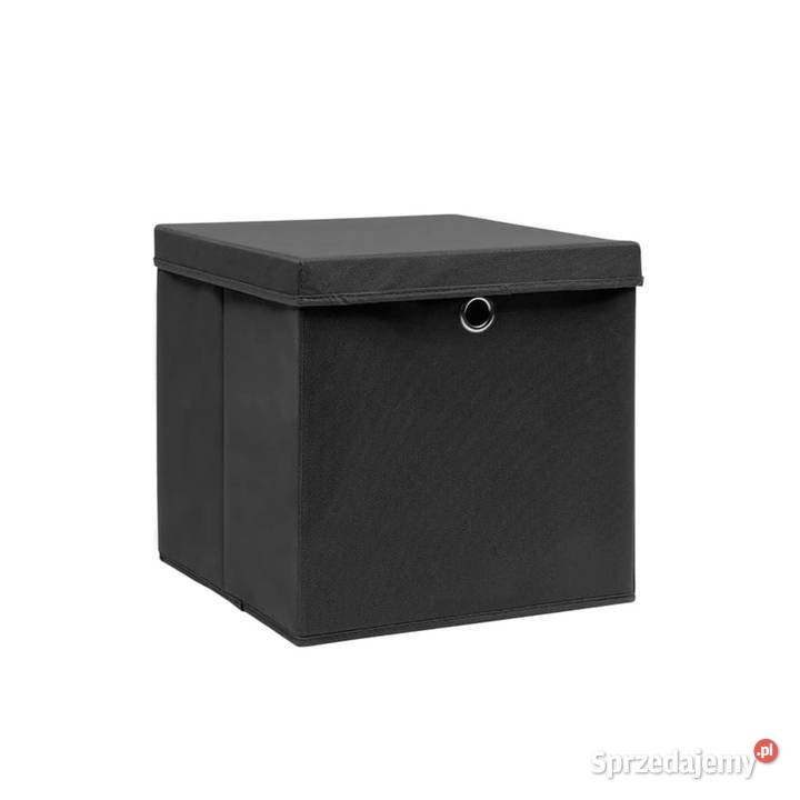 Pudełka z pokrywami 4 28x28x28 czarne WM325188 Warszawa