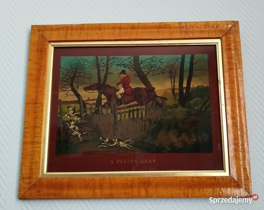 Obraz Lithografia stara Angielskie polowanie z Opole