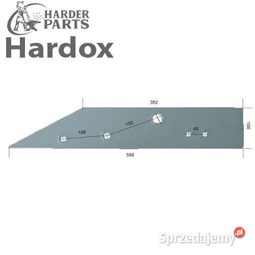 Płoza krótka HARDOX 85675P części do pługa Suwałki