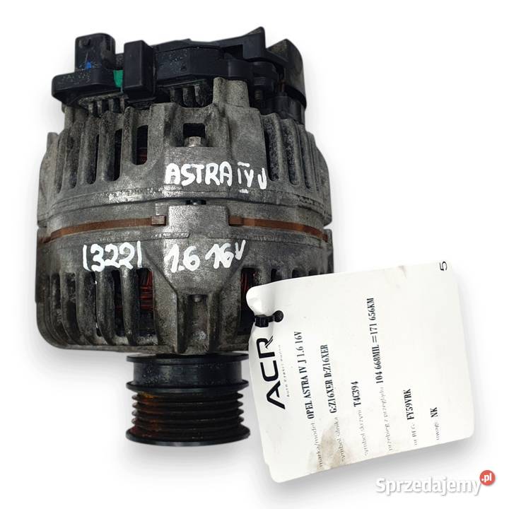 ALTERNATOR Opel Astra J Meriva B Zafira C 16 16V Chełm