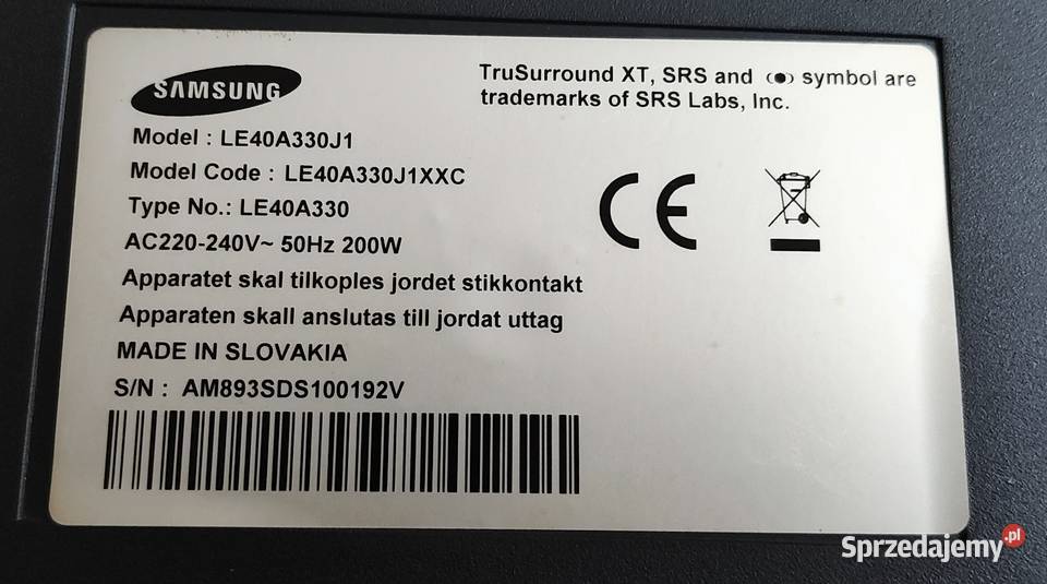 Stary telewizor LCD Samsung 40 mazowieckie Wołomin