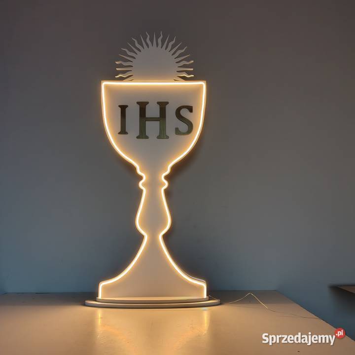 Kielich Komunijny podświetlany LED neon Hostia Rawicz