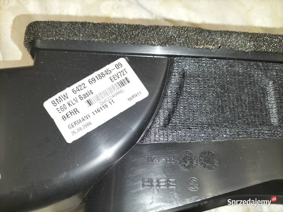Tunel nagrzewnicy BMW E60 E61 E63 E64 Poręba