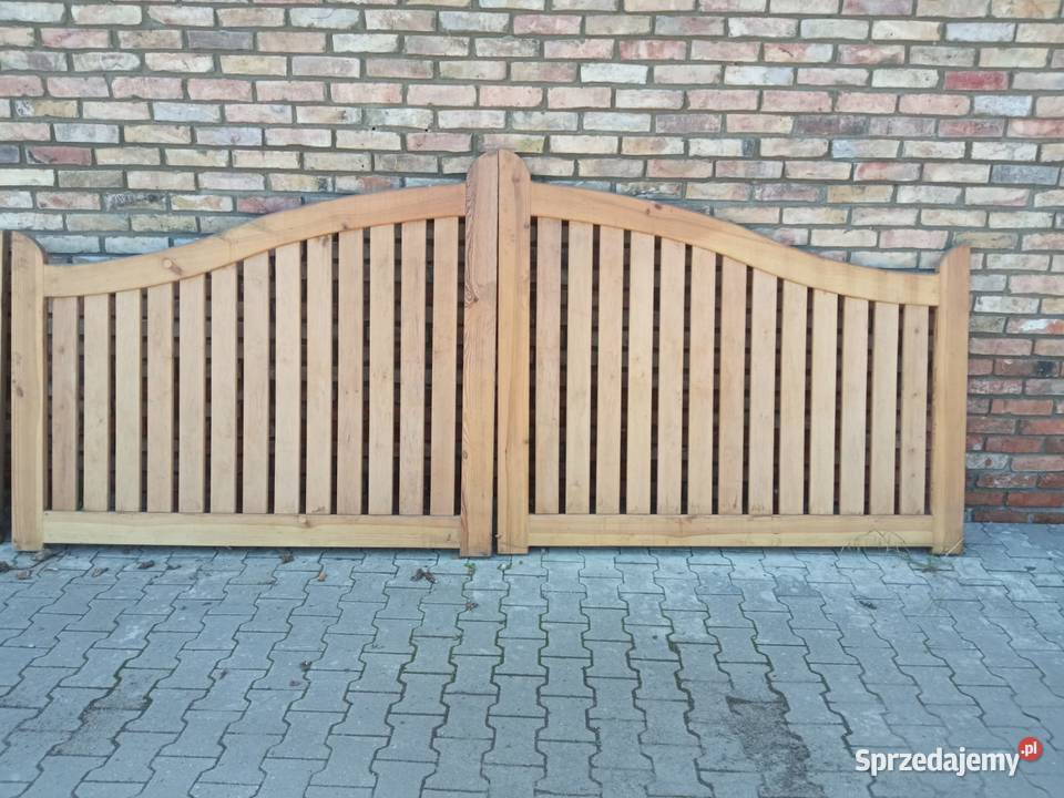 Drewniana brama furtka solidny komplet lubuskie Lemierzyce sprzedam