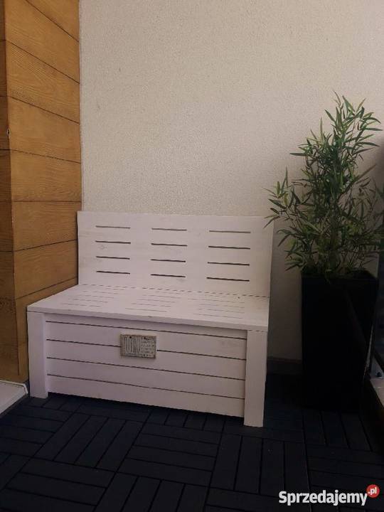 Drewniana skrzynia z oparciem ławka siedzisko z sprzedam