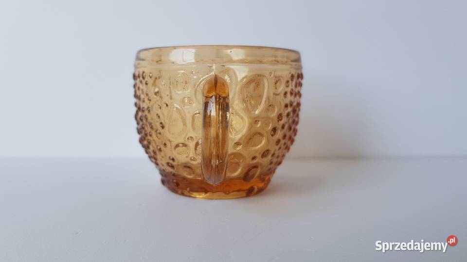 Mlecznik Kocie Łby Ząbkowice kolorowe szkło PRL Porcelana i szkło Dąbrowa Górnicza