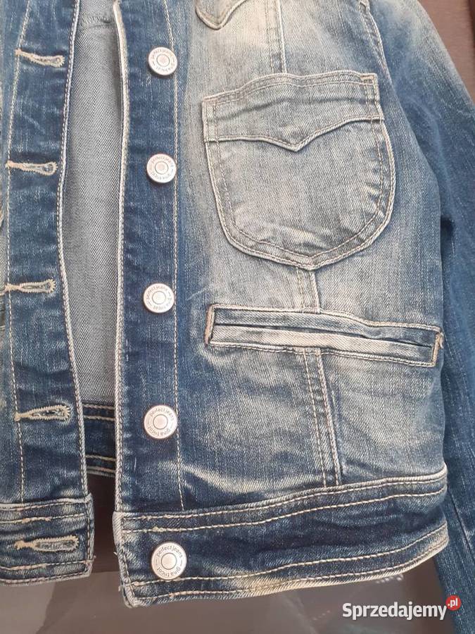 katana kurtka bolerko jeansowe S M niebieski