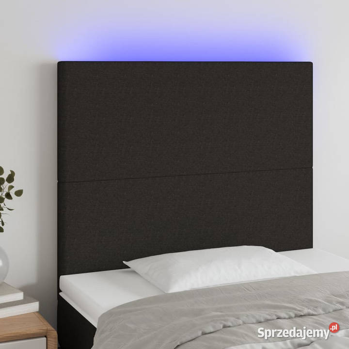 Zagłówek do łóżka z LED czarny 90x5x118128 Warszawa sprzedam