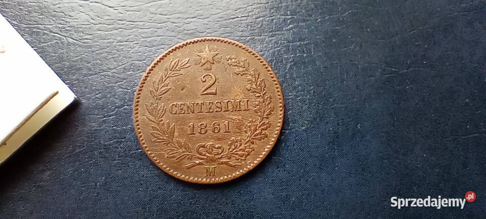 Stare monety 2 centesimi 1861 M Włochy Lesko sprzedam