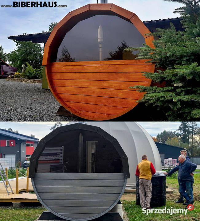 SAUNA Ogrodowa 250 OKNO 50 BECZKA 500L Akcesoria Nowy Targ