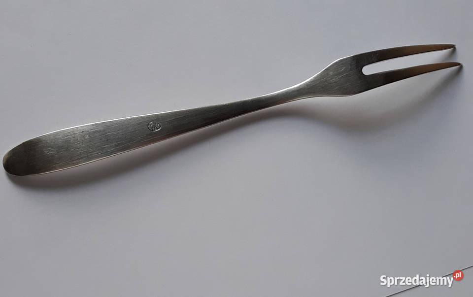 Posrebrzany widelec serwingowy do wędlin mięs 2 śląskie Dąbrowa Górnicza