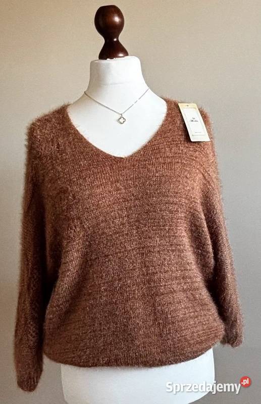 Sweter damski Made in Italy z moherem Wkładane przez głowę  Swetry i golfy Szczecin sprzedam