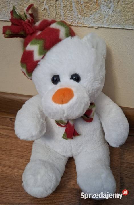 Maskotka biały miś pluszak 23 Zielona Góra sprzedam