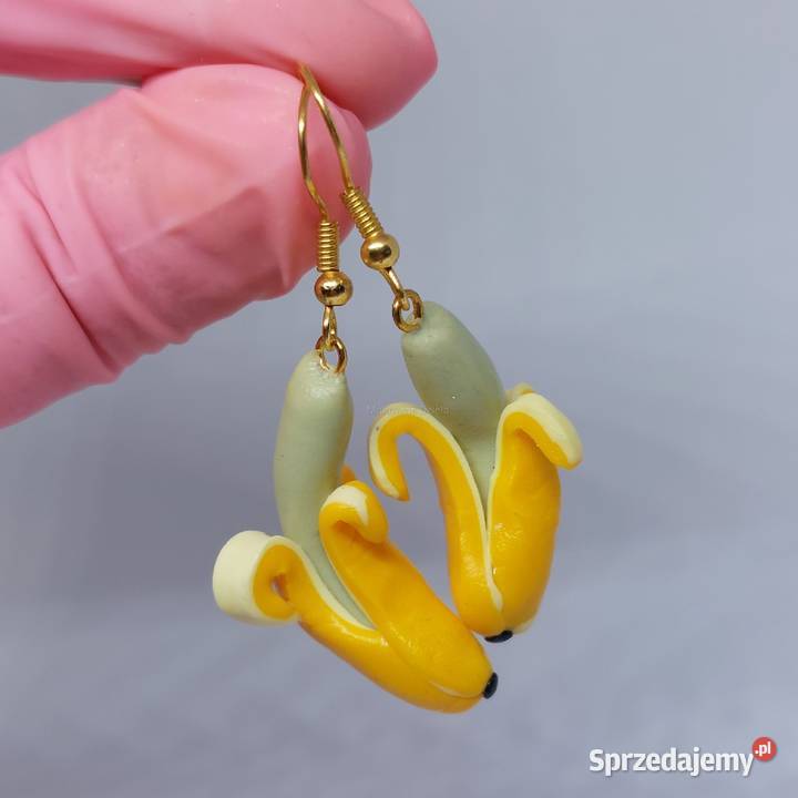 Kolczyki ręcznie robione banany Lębork