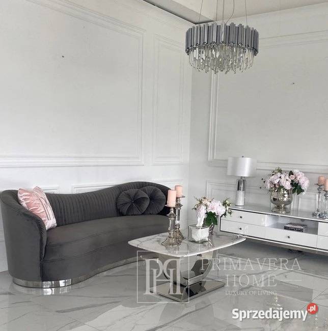 Ekskluzywna sofa glamour do salonu klasyczna Warszawa