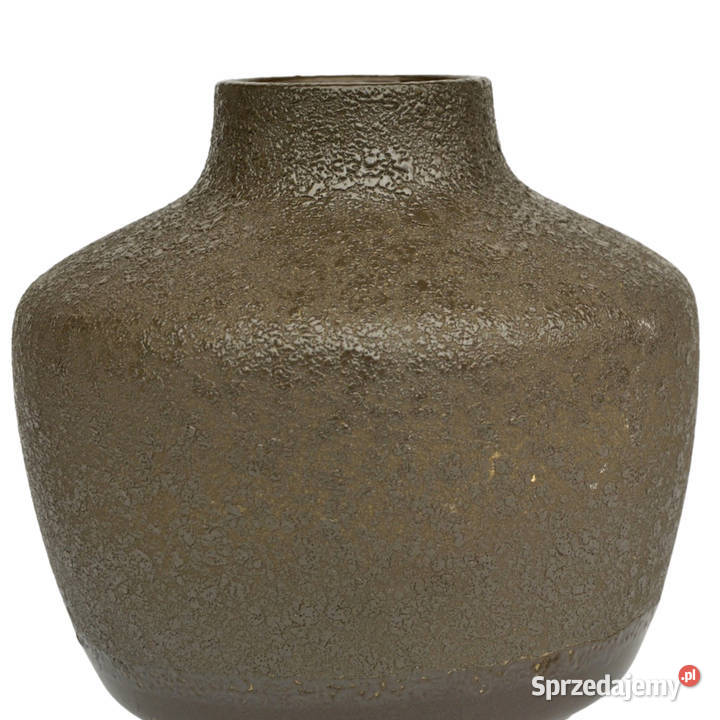 brązowy Ceramiczny wazon VEB Haldensleben Niemcy mazowieckie Warszawa