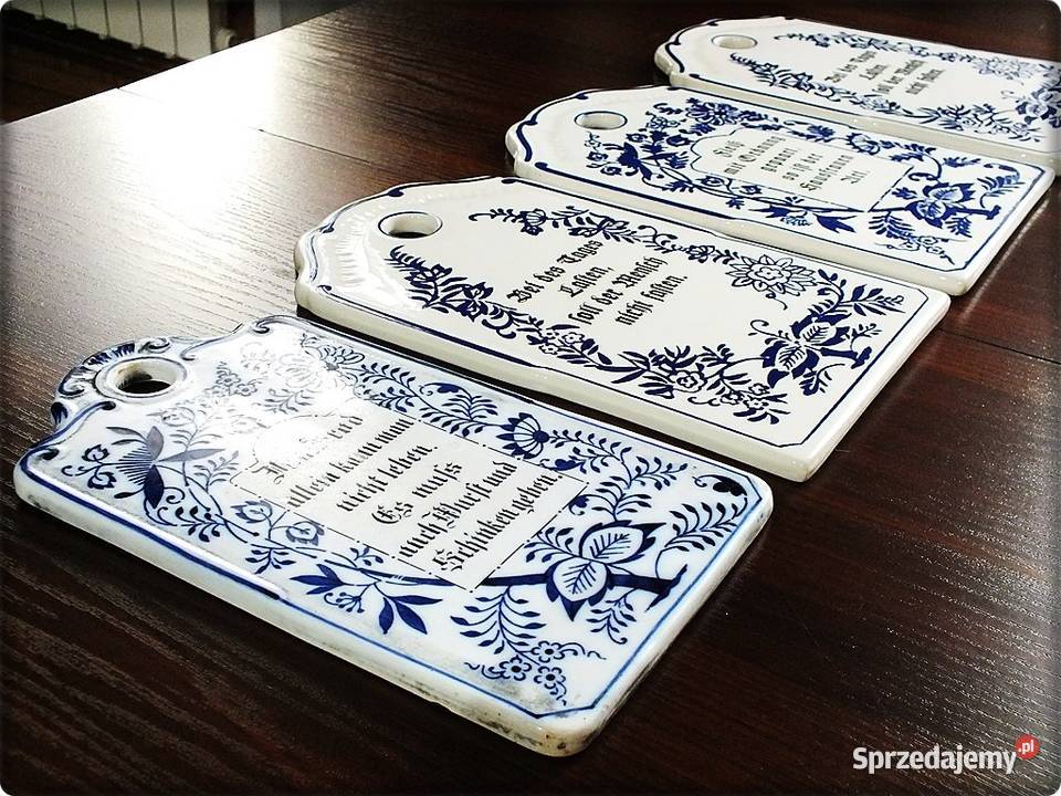 Secesyjne Porcelanowe Deski do krojenia z XIXw Deski do krojenia Żary