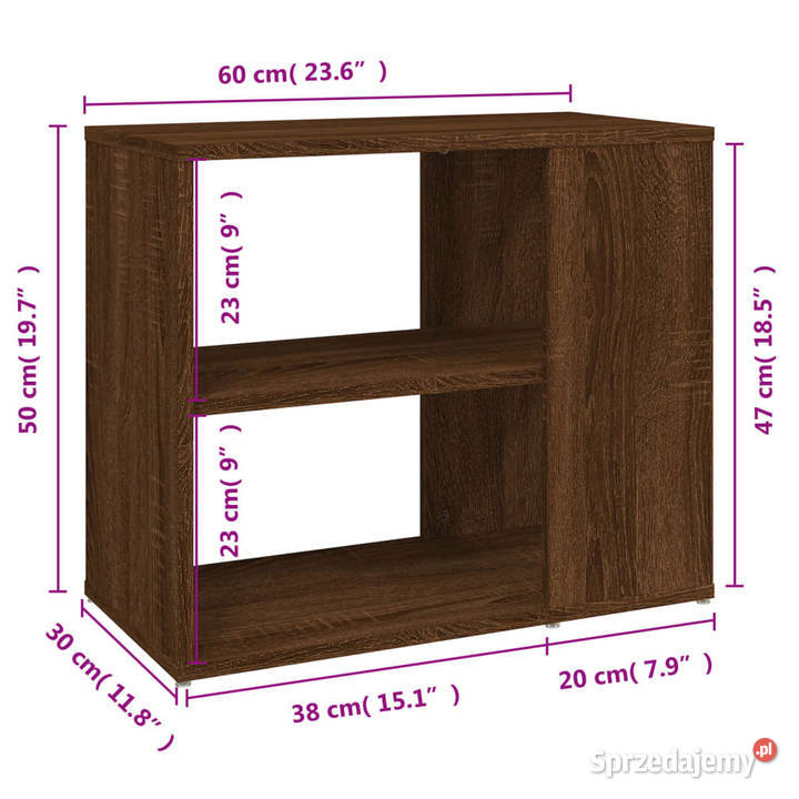 Szafka boczna brązowy dąb 60x30x50 WM815815 Meble Warszawa