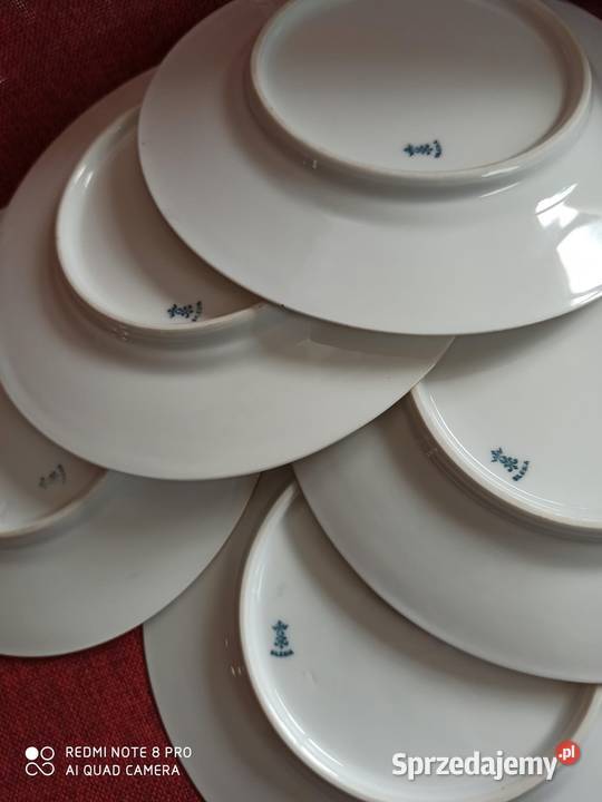Komplet 5 Talerzy z bukietem Porzellanmanufaktur Gdańsk sprzedam