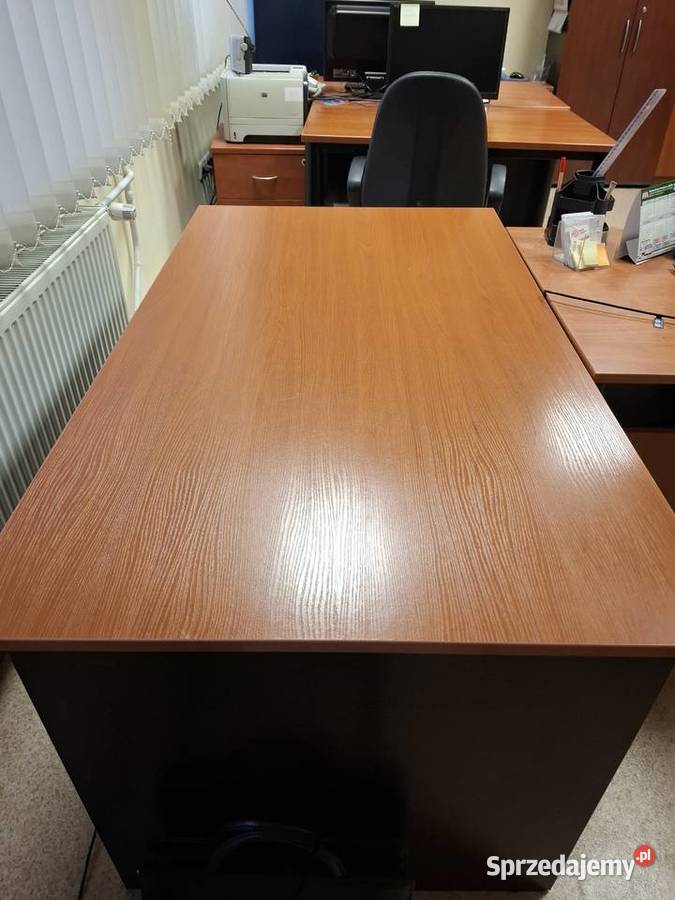Biurko bez szuflad i szafek brązowe śląskie