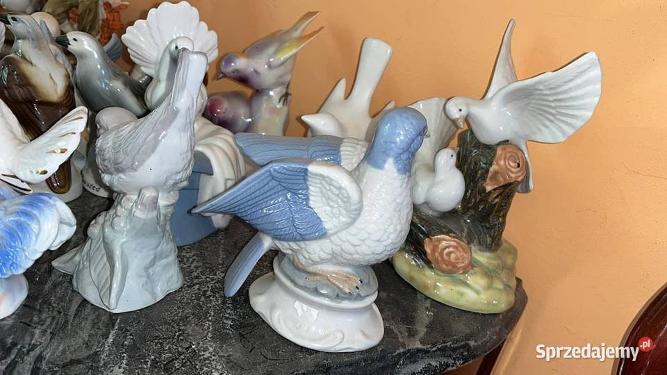 Figurka porcelanowa Piękny Gołąb ptaszek 65 Gdańsk