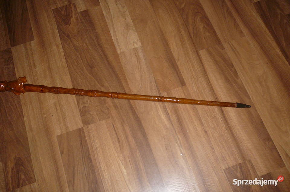 Drewniana laska z misiem stara Pozostałe Wrocław