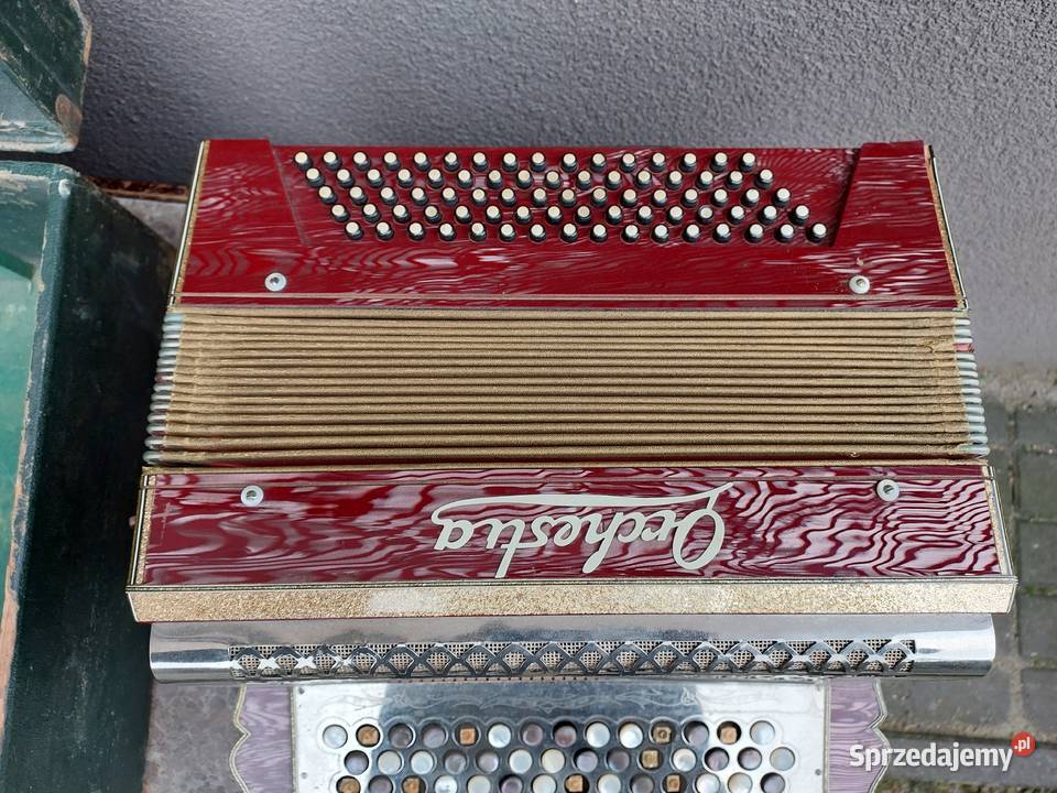 Stary akordeon guzikowy Orchestra heligonka do Instrumenty klawiszowe i MIDI Tczew