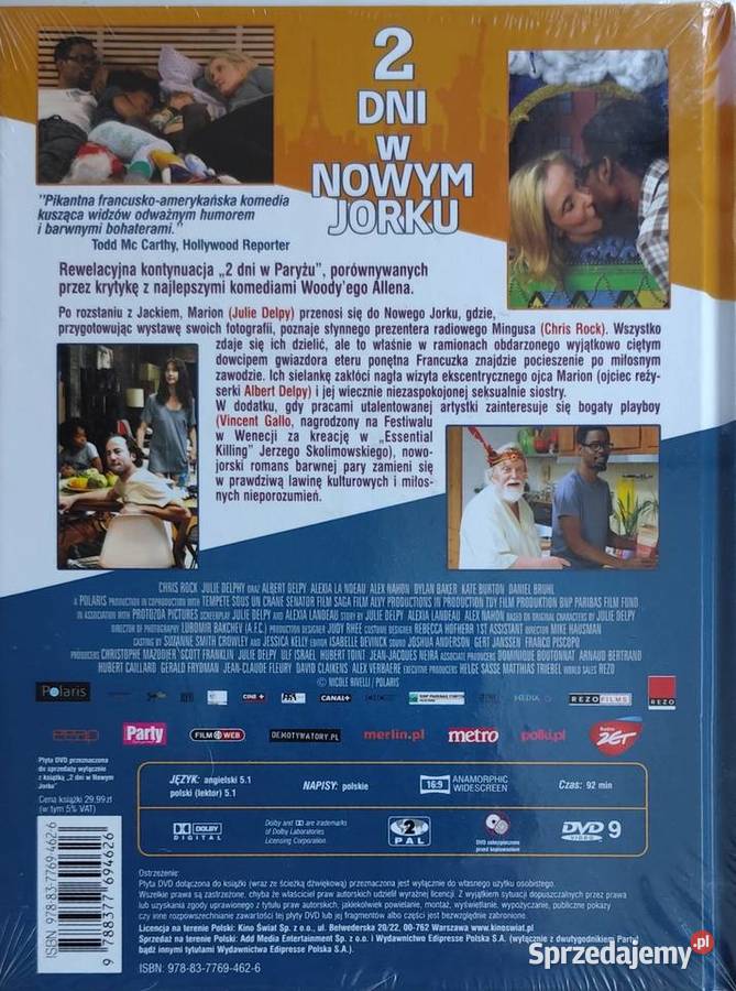 2 Dni w Nowym Jorku Komedia Romantyczna DVD Warszawa