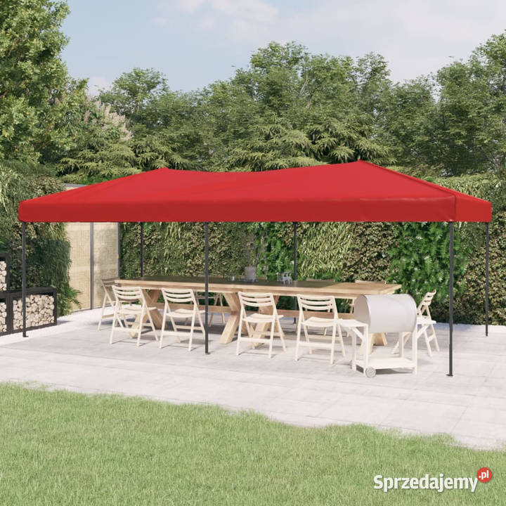 Składany namiot imprezowy czerwony 3x6 m WM93541 Warszawa
