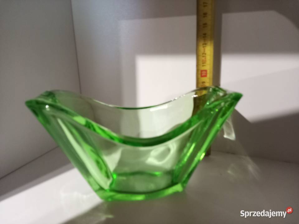 Zielone szkło Gondola okresu PRLu Świdnica