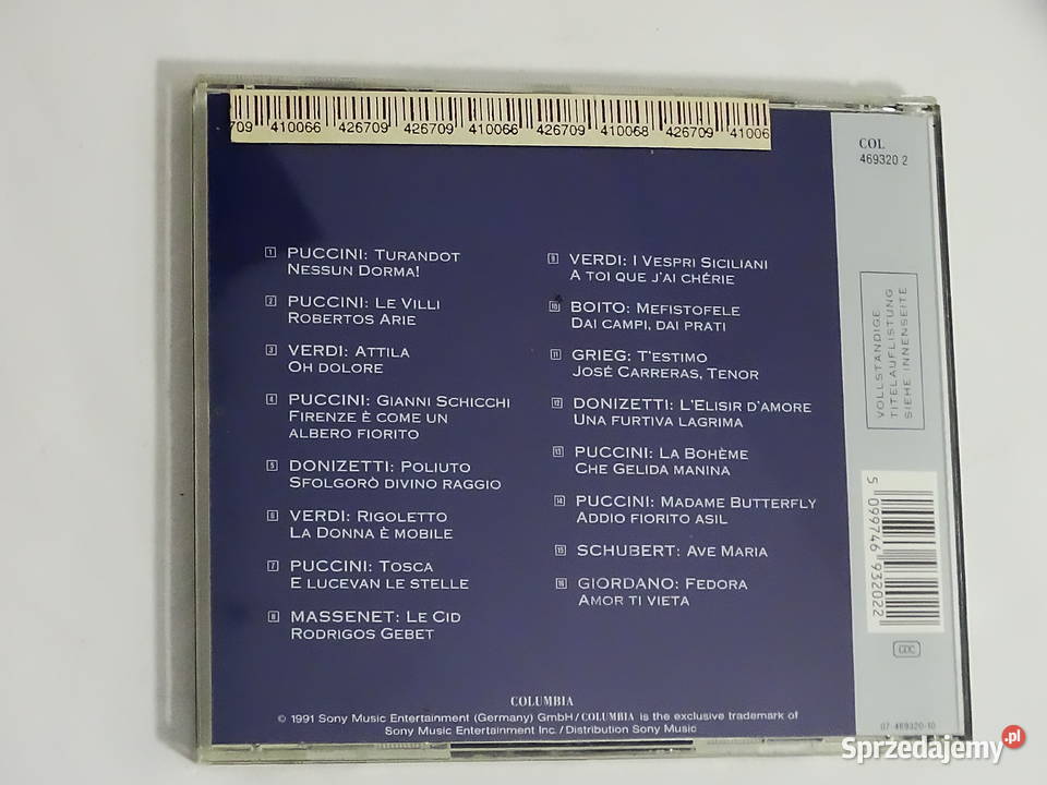 Płyta CD Carreras Domingo Pavarotti Die 3 Tenre CD lubelskie