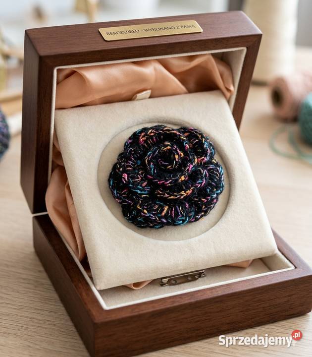 Szydełkowy kwiat zamiast bukietu kwiatów Lublin