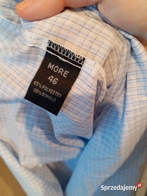 Koszula Męska Kratka Plus Size 46 Bawełna Nowa