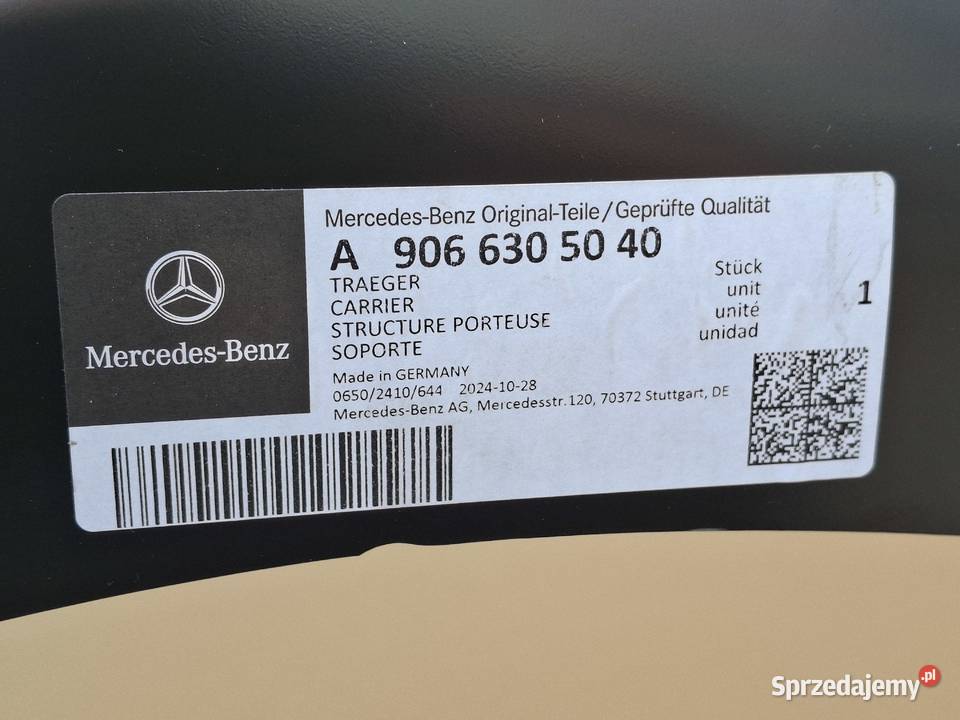 SPRINTER W906 CRAFTER FARTUCH WZMOCNIENIE Bieleń sprzedam